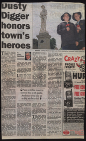 Newsclip, Dusty Digger Honors Town's Heroes
