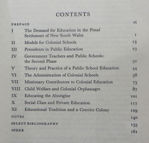 Book, John F. Cleverley et al, The First Generation: Schools and Society in Early Australia, 1971