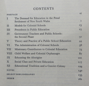 Book, John F. Cleverley, The First Generation: Schools and Society in Early Australia, 1971, 1971