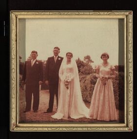 Photographs - black and white, Philip and Elizabeth Chatham Wedding Party, Launchley, 1957