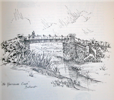 Drawing of the Yarrowee River