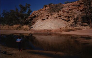 Photograph - Colour, Chatham-Holmes Collection: Elizabeth and Philip Chatham, dry rocky area