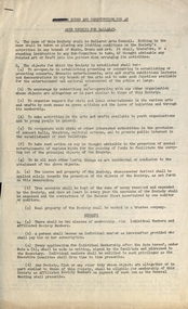 Document, Rules and Constitution for an Arts Council for Ballarat, c1963