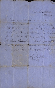 Document, Archibald Fisken, Bill of Sale, 1855, 28/09/1855