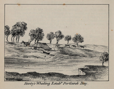 Image, John Helder Wedge, Portland Bay and Henty's House, 1835