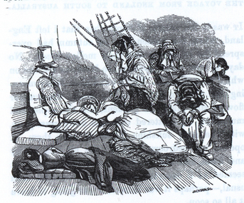 Image - Black and White, George French Angus, Shipboard immigrants - The First Week at Sea, c1847
