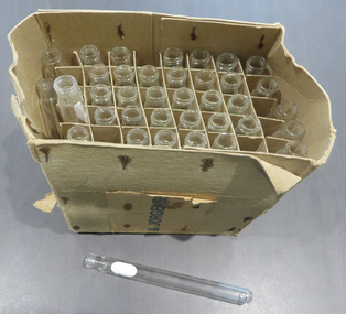 Test tubes in a box