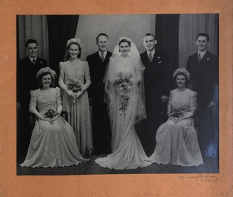 Photograph - Photograph - Black and White, M Jefferey, Chatham-Holmes Collection: Wedding in Holmes family, c1930s