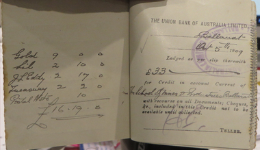 Book, Ballarat School of Mines Purchases Stubb Book, 1909