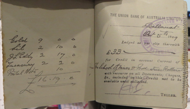 Book, Ballarat School of Mines Purchases Stubb Book, 1909, 1909