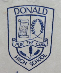 Correspondence, Glenn Hall, Donald High School Letterhead, 1977