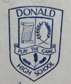 Correspondence, Glenn Hall, Donald High School Letterhead, 1977, 1977