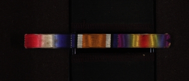 Service Medal Colour Bar, Chatham-Holmes Collection: Lance Corporal Horace Pickford's WW1 Army Coloured Ribbon Bar, c2020