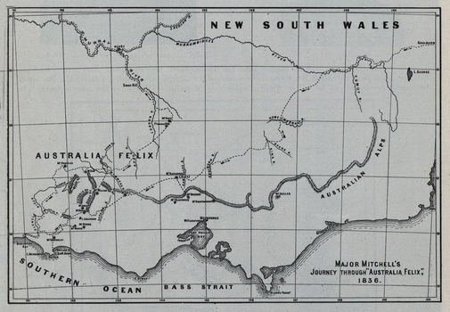 Major Mitchell's Journey Through  "Australia Felix", 1836