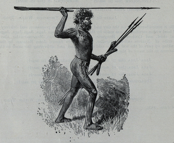 Photograph - Image, Victorian Aborigine with Weapons