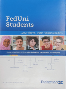 Booklet, FedUni Students: your rights, your responsibilities, 2014, 2014
