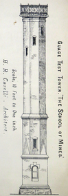 Architectural Plan, Ballarat School of Mines Gauge Tower Architectural Plan, c1883