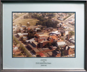 Photograph - coloured, Aerial view of SMB Lydiard Street Campus, March 1982, March 1982