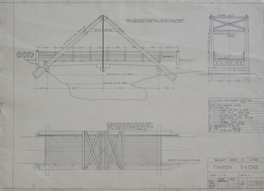 Plan, Plan for a Timber Bridge