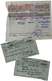 Document - Docket and Receipts, SMB: Docket and receipts from Victorian Railways, January 1951