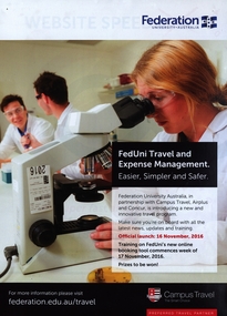 Poster, Federation University: FedUni Travel and Expence Management
