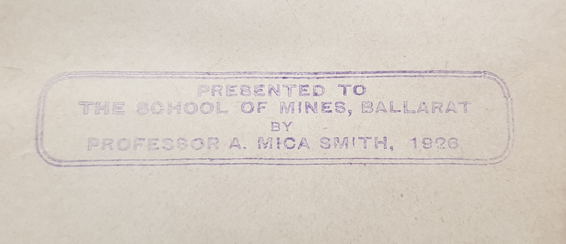 Blue ink stamp