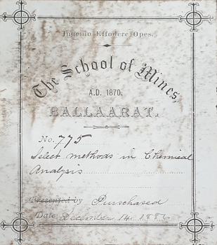 Bookplate in the front of the book