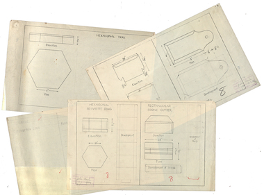 Drawing - Artwork, Technical Drawings by John Rash, 1954