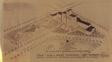 Architectural Drawing, Ballarat School of Mines: The Proposed Six Storied Main Building, 5 December 1947