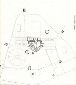 Plans, Ballarat Gaol Plans, Watchtowers, Soil Tank, Elevations of walls, Ground Plans, etc, 1860, 1907, 1960