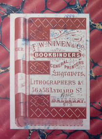 Book, Ballarat School of Mines Enrolment Book, 1899
