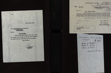 Correspondence, Letters from the Repatriation Commission, 1948, 10/1948