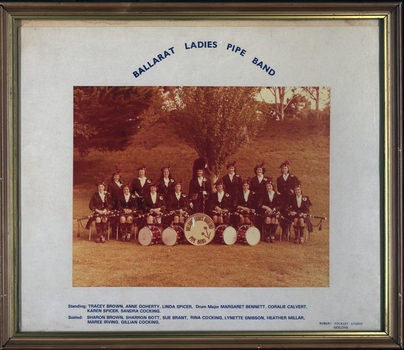 Colour photograph of a pipe band
