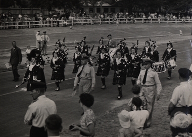 Photograph - Photograph - Black and White, Ballarat Ladies' Highland Pipe Band