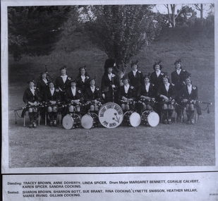 Photograph - Black and White, Ballarat Ladies Pipe Band