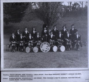 Photograph - Photograph - Black and White, Ballarat Ladies' Highland Pipe Band