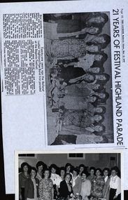 Photograph, Lew Zilles, Ballarat Ladies' Highland Pipe Band Reunion Celebration, 1975
