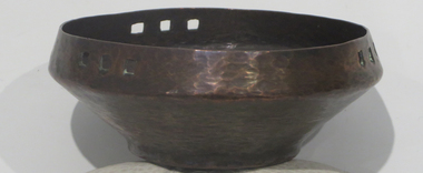 Artwork, other - Metalwork, Turned, Pierced and Planished Copper Bowl