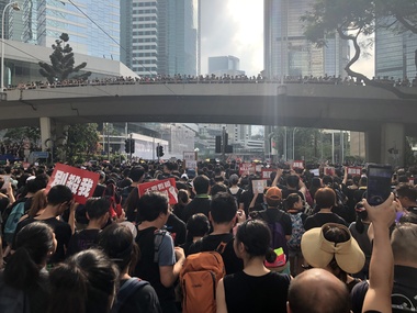 Photograph - Colour, Jarrod Watt, Street Protests in Hong Kong against proposed extradition laws, 2019, 17/06/2019
