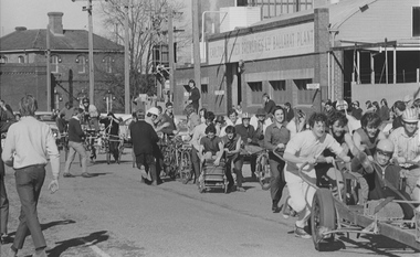 Students with tricycles