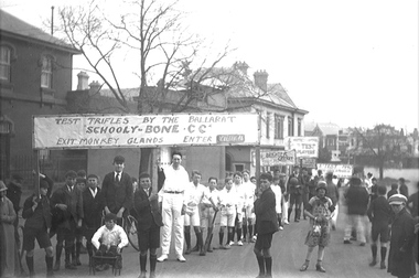 Photograph - Photograph - black and white, Ballarat School of Mines Students ready for the Procession