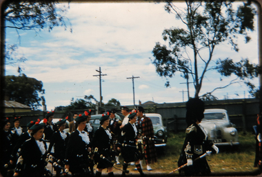 Photograph - Photograph - slide transparency, Kodak Victoria, Australia, Ballarat Ladies' Highland Pipe Band Photograph, 1957