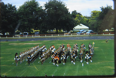Photograph - Photograph - slide transparency, Highland Pipe Bands at Ballarat, 1962