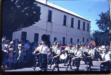Photograph - Photograph - slide transparency, Ballarat Ladies Highland Pipe Band Photograph, 1956