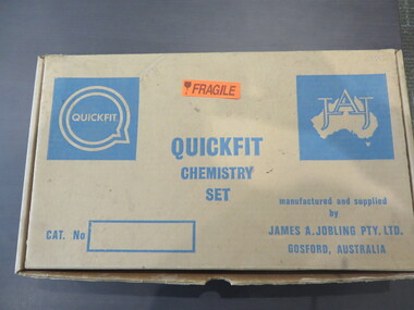 Quickfit Chemistry Set in a cardboard box.