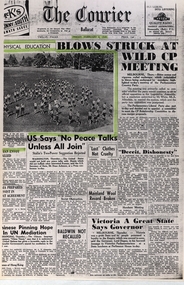 Newsclippings, Ballarat Courier Front Page, 1949, 1949
