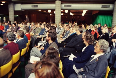 Photograph, Opening of the E.J. Tippett Library at the Ballarat School of Mines, 1986, 04/07/1986