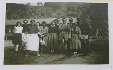 Photocopy of Photograph - Black and White, Copy of Group photo taken at the Grampians, c1949