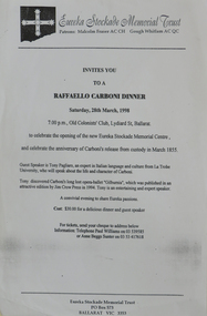 Document, Raffaello Carboni Dinner, 1998, 1998