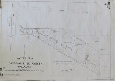 Plan, Contour Plan of the Canadian Rifle Range Ballaarat, 1906, 12/10/1906